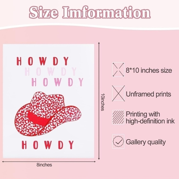 Pink Barbiecore Aesthetic 8x10 Wall Art Prints Set of 6 - Picture 2 of 7